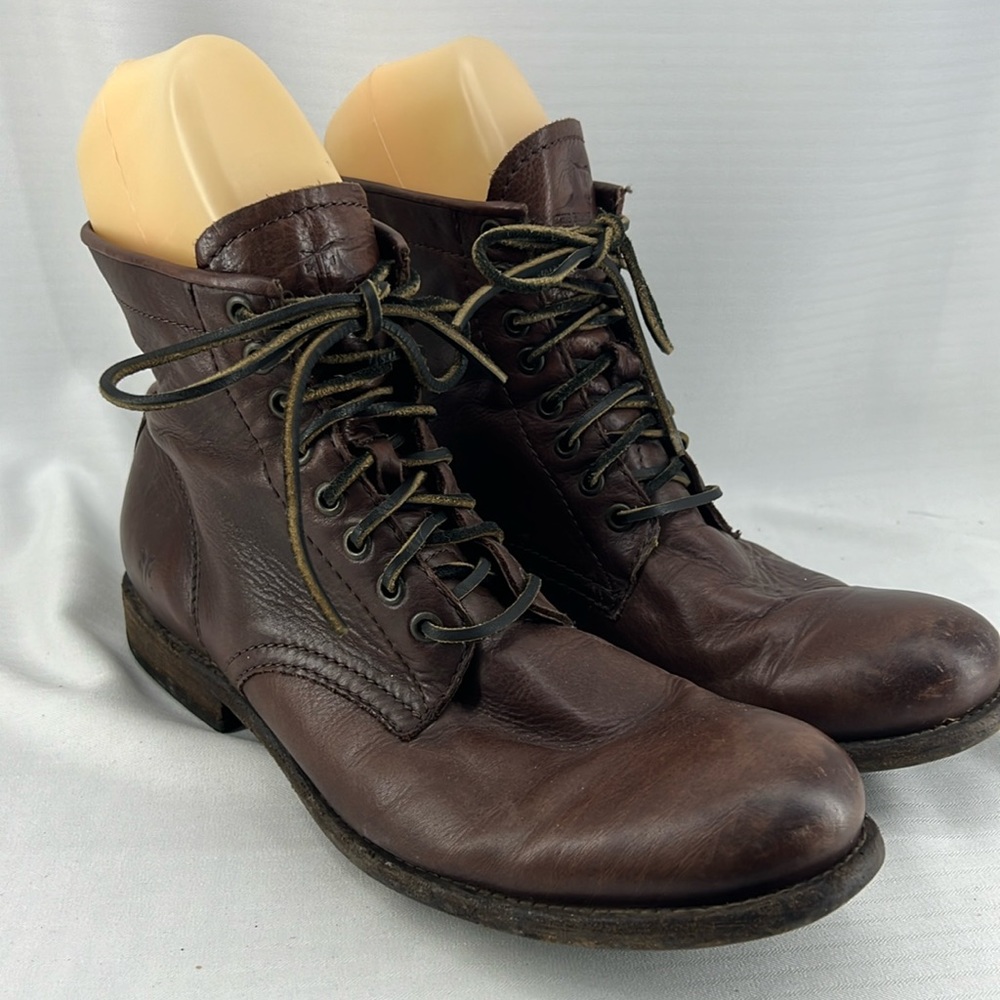 FRYE TYLER LACE UP BOOTS